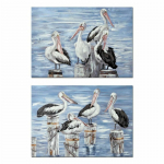 Paveikslas DKD Home Decor Pauk&scaron;tis Viduržemio (2 vnt.) (100 x 3 x 70 cm)