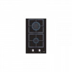 CATA | Hob | SCI 3002 BK | Gas on glass | Number of burners/cooking zones 2 | Rotary knobs | Black