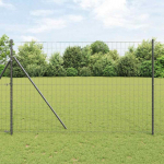 Tvora su stulpais Pilka 1,6 x 10 m Plienas ir PVC