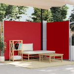 I&scaron;traukiama &scaron;oninė pertvara, raudonos spalvos, 170x600cm