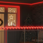 Virvės &Scaron;viesa su 2400 LED Raudona 100 m PVC