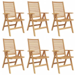 Kėdė 6 pcs Ruda 64.5 x 52 x 108 cm Kieto teka medžio