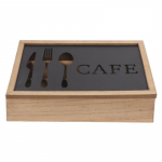 Stalo įrankių dėklas DKD Home Decor Ruda Juoda Metalinis Aliuminis Medžio MDF Vintage 25 x 18 x 6 cm