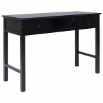 Ra&scaron;omasis stalas, juodos spalvos, 110x45x76 cm, mediena