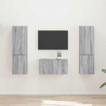 TV spintelių komplektas 5 pcs Pilkas Sonoma Apdirbta mediena
