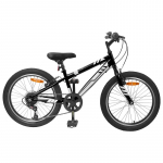 Kalnų Dviratis 20 Colių 6-Speed 5-8 metų amžiaus Juoda