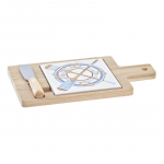 Lenta sūriui DKD Home Decor Bambukas Aliuminis Keramikos dirbinys 21,5 x 11,8 x 1,5 cm (3 Dalys)