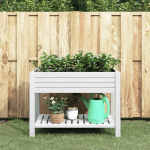 Auk&scaron;tas sodo lovelis, baltas, 110x45x79cm, polipropilenas