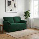 Dvita&scaron;kė sofa Tamsiai žalia 158 x 83 x 95 cm Aksomas