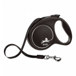 &Scaron;uns pavadėlis Flexi BLACK DESIGN 5 m Dydis L Silver