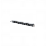 Aluminum outlet strip with 8 safety outlets | DN-95401 | Sockets quantity 8