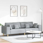 Sofa su pagalve &Scaron;viesiai pilka 250 x 77 x 76 cm audinys