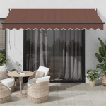 Automatinė i&scaron;traukiama markizė, rudos spalvos, 350x250cm