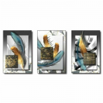 Paveikslas DKD Home Decor &Scaron;iuolaiki&scaron;kas (53 x 3,5 x 73 cm) (3 vnt.)