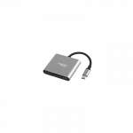 Natec Multi-Port Adapter, Fowler, USB-C, HDMI, USB 3.0 | Natec | USB-C Multiport Adapter | NMP-1607 | Grey | USB Type-C | 0.11 m