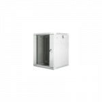 Lanberg | Rack cabinet 19" wall-mount 15U/600x600 (flat pack) with glass door | WF01-6615-10S | Grey