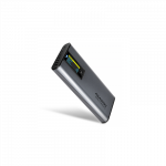 AXAGON External USB-C 10Gbps metal box with info display for M.2 NVMe and SATA SSD | EEM2-SD2
