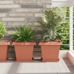 Kvadratinis gėlių vazonas 24 pcs Raudona plyta 33 x 33 x 26 cm