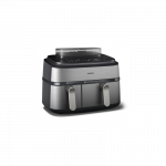 Philips Dual Basket Airfryer | NA555/00 5000 series | Power 2750 W | Capacity 9 L | RapidAir Plus | Silver