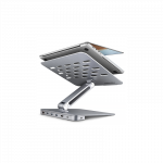 AXAGON Desk Mount | HMC-STND USB-C 5Gbps Stand and Hub 7in1 | Adjustable Height, Tilt | 10-16 " | Aluminum