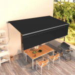 Rankiniu būdu i&scaron;traukiama markizė su uždanga, antracito, 5x3m