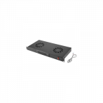 Lanberg 19" fan unit/ventilation panel with LCD 2 fans + thermostat 230V | AK-1502-B | Black