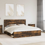 Lovos rėmas Rūkyta ąžuolas 200 x 200 cm Kietos pu&scaron;ies mediena