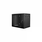 Lanberg | Rack cabinet 19" wall-mount 9U/600x450 (flat pack) | WF01-6409-10B | Black