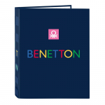 Žiedinis segtuvas Benetton Damero Tamsiai mėlyna A4 26.5 x 33 x 4 cm