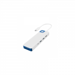 Hyper HyperDrive Flex 8 Port USB-C Hub, White/Blue | HD4102BUGL | HDMI ports quantity 1