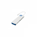 Hyper HyperDrive Flex 9 Port Dual 4K HDMI Dock, White/Blue | HD4103BUGL | HDMI ports quantity 2