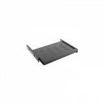 Lanberg 19" sliding shelf 1U/465x347mm, max load capacity up to 60kg | AK-1006-B | Black