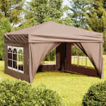Proginė palapinė su &scaron;oninėmis sienomis, taupe, 3x3m