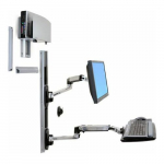 Ergotron LX Arm Tastatur Wandmontage / LCD<=61cm / Belastung 9.1kg / Anhebung 33cm / Neigung 85 / Schwenkung 360 / Drehung 360 / VESA MIS | 45-247-026 | 0698833012057