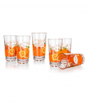 Stiklinės 250ml ,6 vnt , Apelsinas