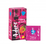 Prezervatyvai Adore Ribbed (12 vnt.)