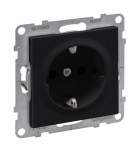 Juodas ki&scaron;tukinis lizdas su įžeminimu Suno Legrand 721420