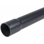 PVC vamzdis juodas 25mm su i&scaron;platintu galu 3m (15)