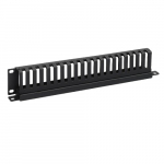 Kabelių sutvarkymo panelė&ndash;&scaron;ukos 19" 1U LK-CM-0041 (horizontali, 24 skyriai)