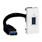 USB A duomenų lizdas Legrand Mosaic 078746