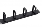 Kabelių sutvarkymo panelė LK-CM-0040/P 19" 1U (plastikiniai žiedai, be varžtų)