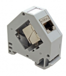 Kampinis adapteris RJ45 keystone lizdui (montuojamas ant DIN bėgelio)