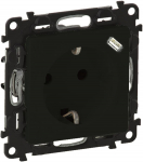 Ki&scaron;tukinis lizdas su USB-C įkrovimo lizdu Valena Life Legrand 756335 (juoda)