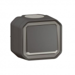 Vir&scaron;tinkinis jungiklis/perjungiklis 1 v. PLEXO Legrand 069782L (Su &scaron;viesinė indikacija, antracito spalva)