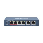 6 prievadų, 4 PoE prievadų komutatorius Hikvision DS-3E0106HP-E