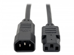 Maitinimo kabelis su lizdu IEC 320 C14-SCHUKO(F) (15 cm, 10A, 250VAC)