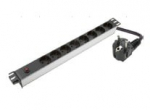 Maitinimo panelė 19'' spintai LK-BL-G10O08/P (8x240V Schuko, be jungiklio, 1.8m)
