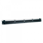 Komutacinė panelė 19" 1U UTP Cat6A LK-5008-Cat6A (24 prievadai, su kabelių laikikliu, 483x44x95 mm)
