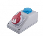 PawBol R-BOX 325/1-S plastikinis skydelis su ki&scaron;tukiniais lizdais (1x32A/250V)