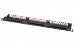 Komutacinė panelė 19'' 0.5U, UTP 5e cat., 24 prievadų